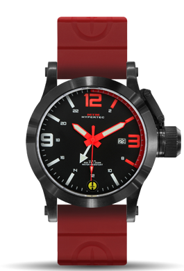 HYPERTEC 44 Black - Red Dial - Red Rubber II- Black Buckle