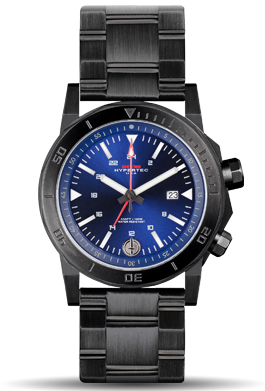 H-61 Black-Blue Dial-Stainless Steel Band