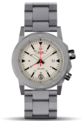 H-61 Grey-Tan Dial-Stainless Steel Band